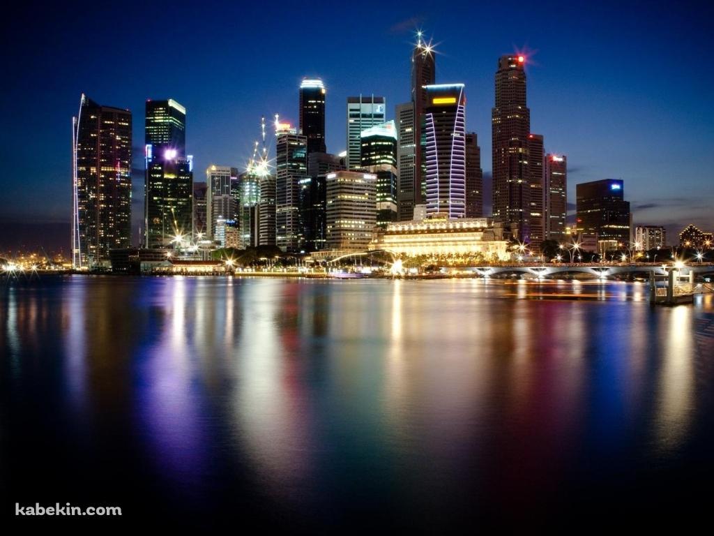 シンガポールの夜景の壁紙(1024px x 768px) 高画質 PC・デスクトップ用
