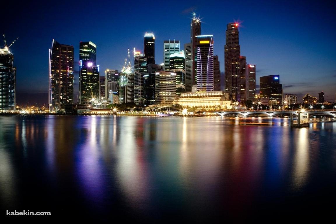 シンガポールの夜景の壁紙(1152px x 768px) 高画質 PC・デスクトップ用