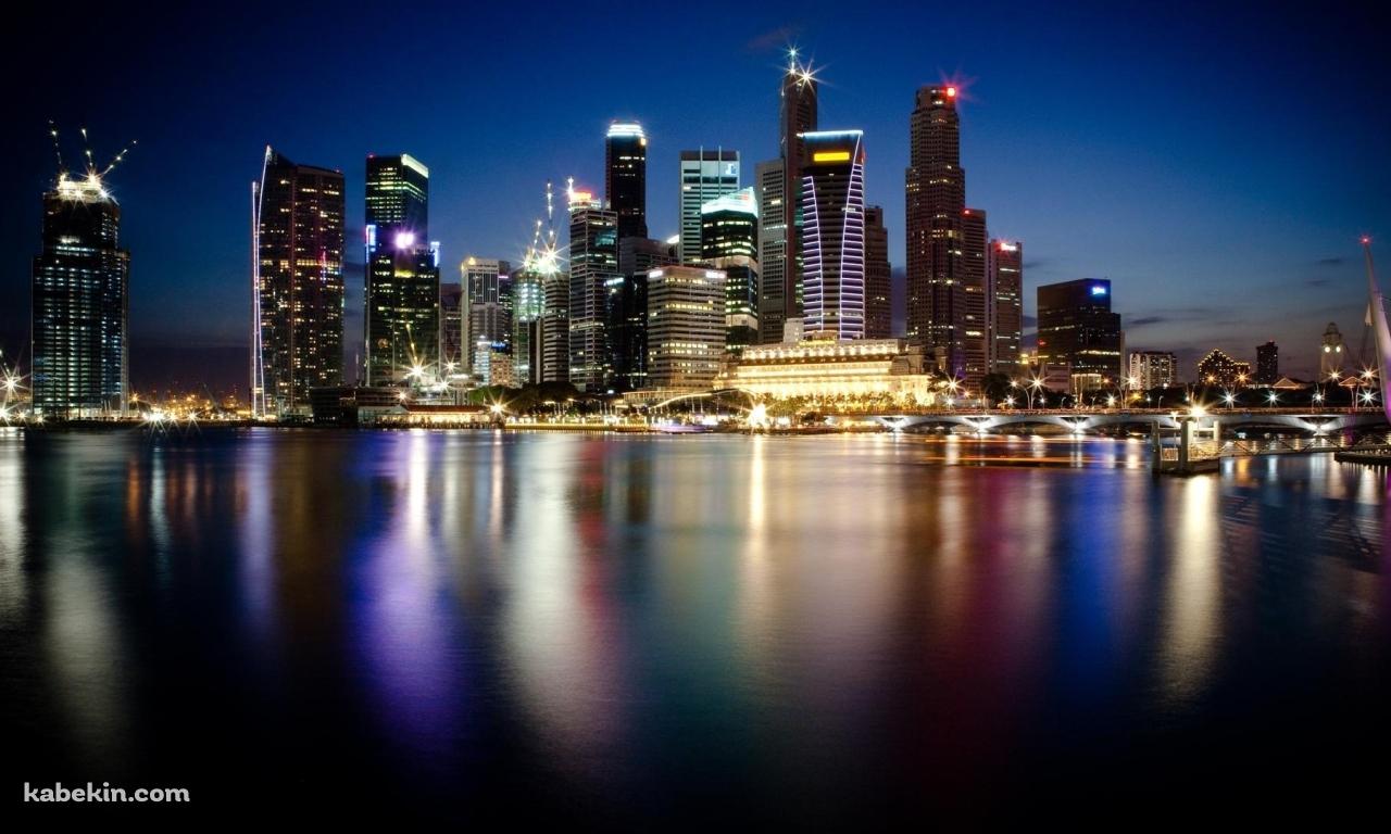 シンガポールの夜景の壁紙(1280px x 768px) 高画質 PC・デスクトップ用