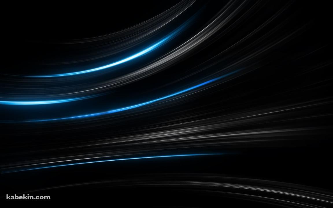 黒と青の光るラインの壁紙(1152px x 720px) 高画質 PC・デスクトップ用