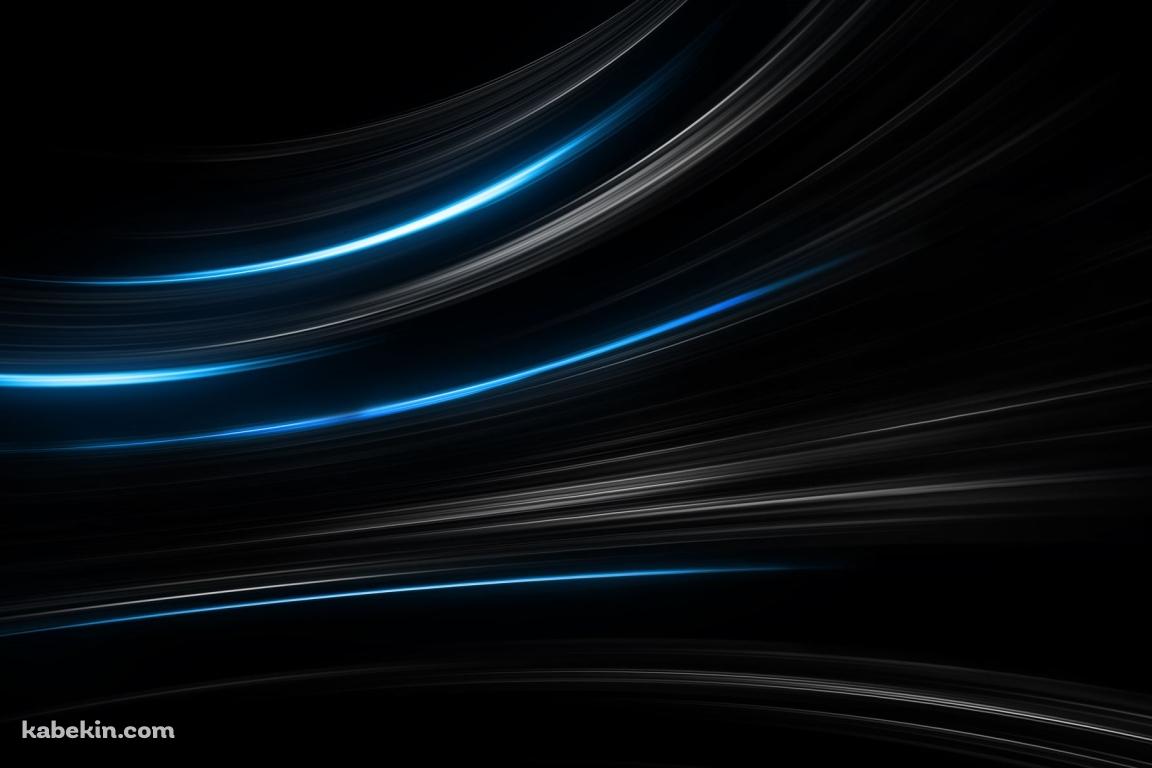 黒と青の光るラインの壁紙(1152px x 768px) 高画質 PC・デスクトップ用