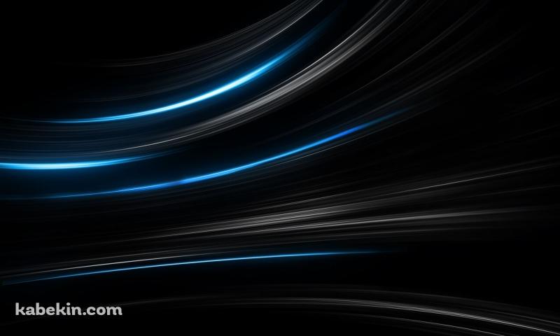黒と青の光るラインの壁紙(800px x 480px) 高画質 PC・デスクトップ用