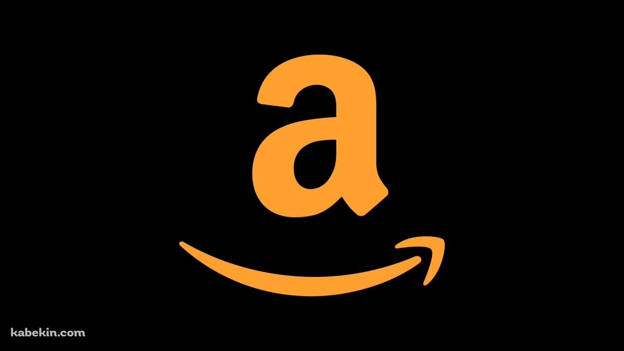 amazon 黒 オレンジ ロゴの壁紙(1280px x 720px) 高画質 PC・デスクトップ用
