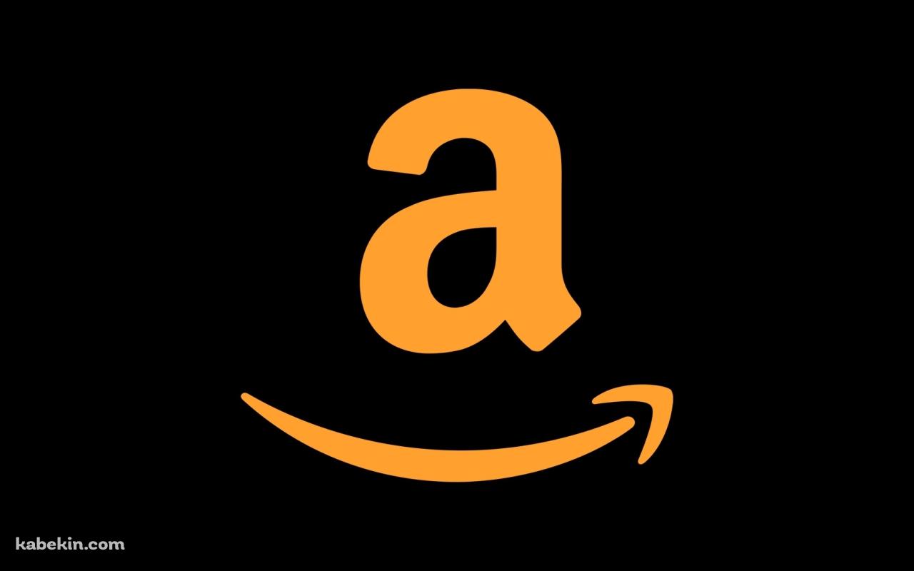 amazon 黒 オレンジ ロゴの壁紙(1280px x 800px) 高画質 PC・デスクトップ用