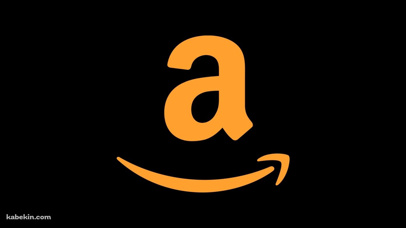 amazon 黒 オレンジ ロゴの壁紙(1391px x 783px) 高画質 PC・デスクトップ用