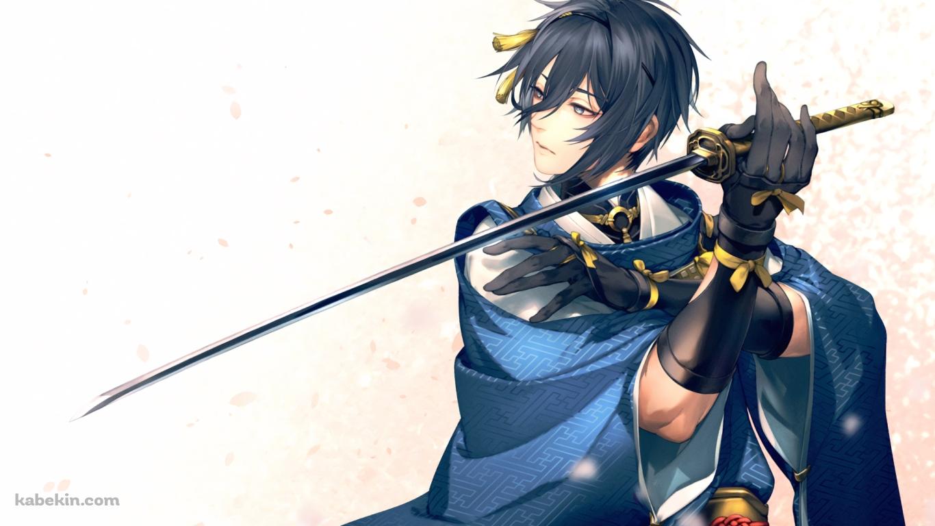 刀剣乱舞 三日月宗近の壁紙(1366px x 768px) 高画質 PC・デスクトップ用