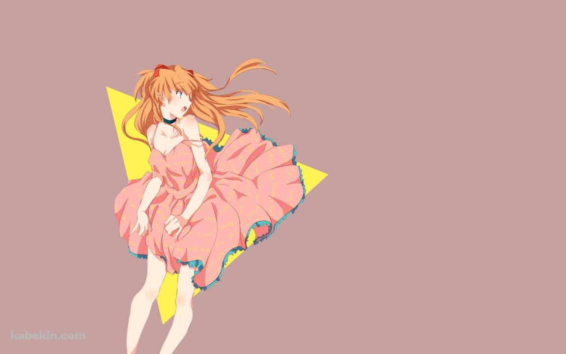 エヴァ ピンクのドレスを着たアスカの壁紙(1152px x 720px) 高画質 PC・デスクトップ用