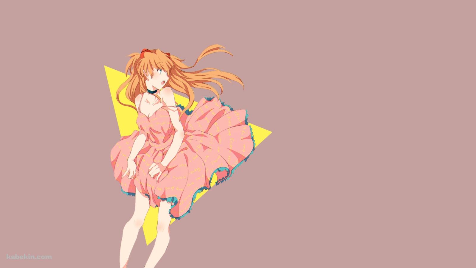 エヴァ ピンクのドレスを着たアスカの壁紙(1600px x 900px) 高画質 PC・デスクトップ用