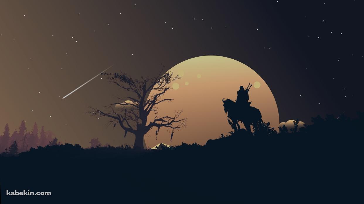 ウィッチャー3 ワイルドハント 夜 星の壁紙(1242px x 698px) 高画質 PC・デスクトップ用