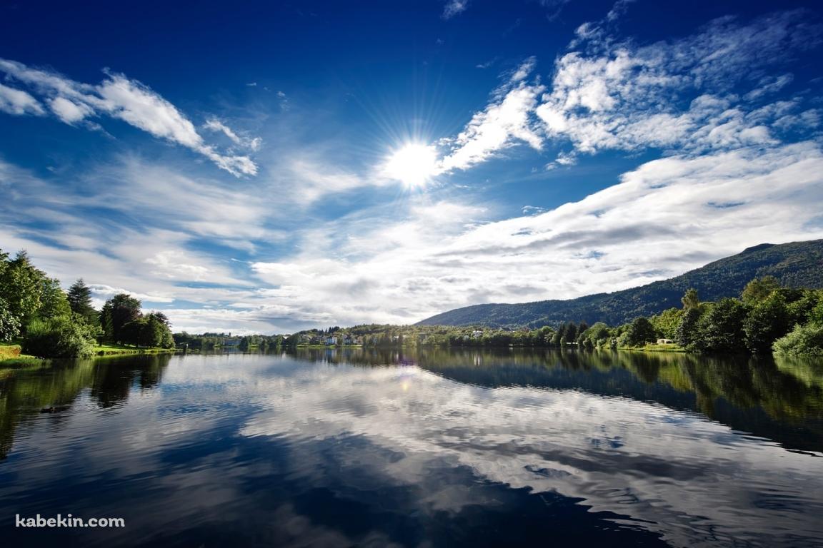 夏の湖の壁紙(1152px x 768px) 高画質 PC・デスクトップ用