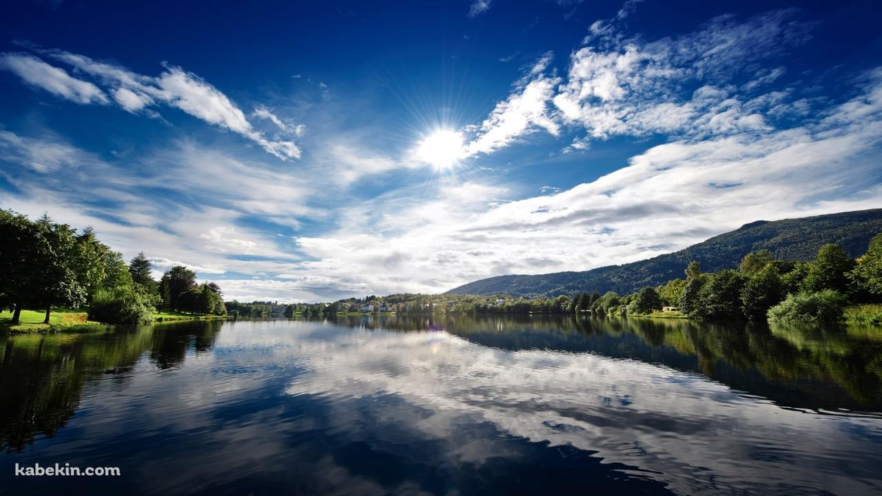 夏の湖の壁紙(1280px x 720px) 高画質 PC・デスクトップ用