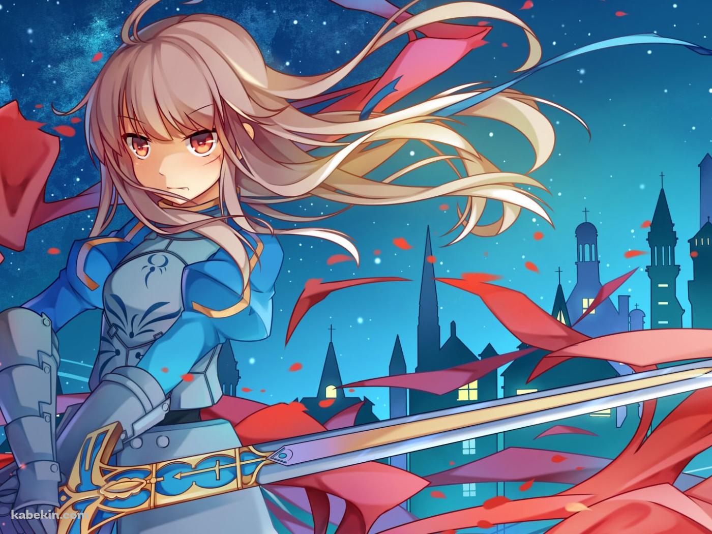 Fate Zero 剣を構えるセイバーの壁紙(1400px x 1050px) 高画質 PC・デスクトップ用