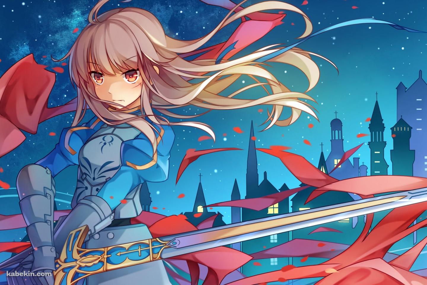 Fate Zero 剣を構えるセイバーの壁紙(1440px x 960px) 高画質 PC・デスクトップ用