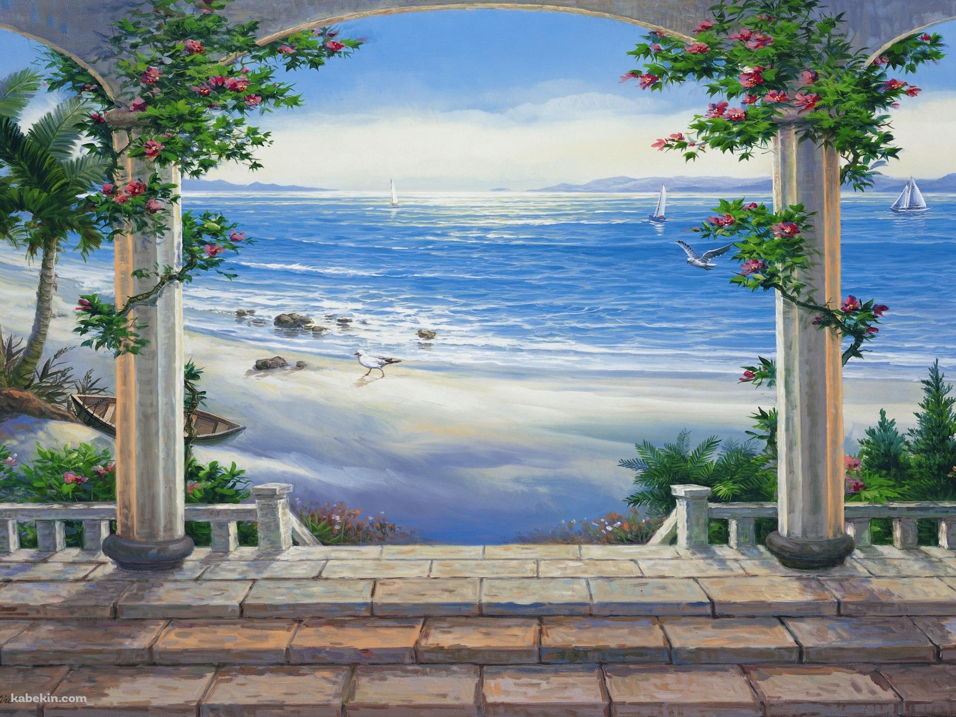 カモメがいる海の壁紙(1920px x 1440px) 高画質 PC・デスクトップ用