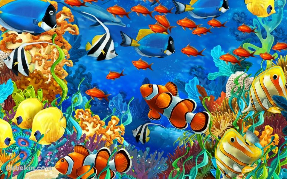 熱帯魚 水族館の壁紙(960px x 600px) 高画質 PC・デスクトップ用