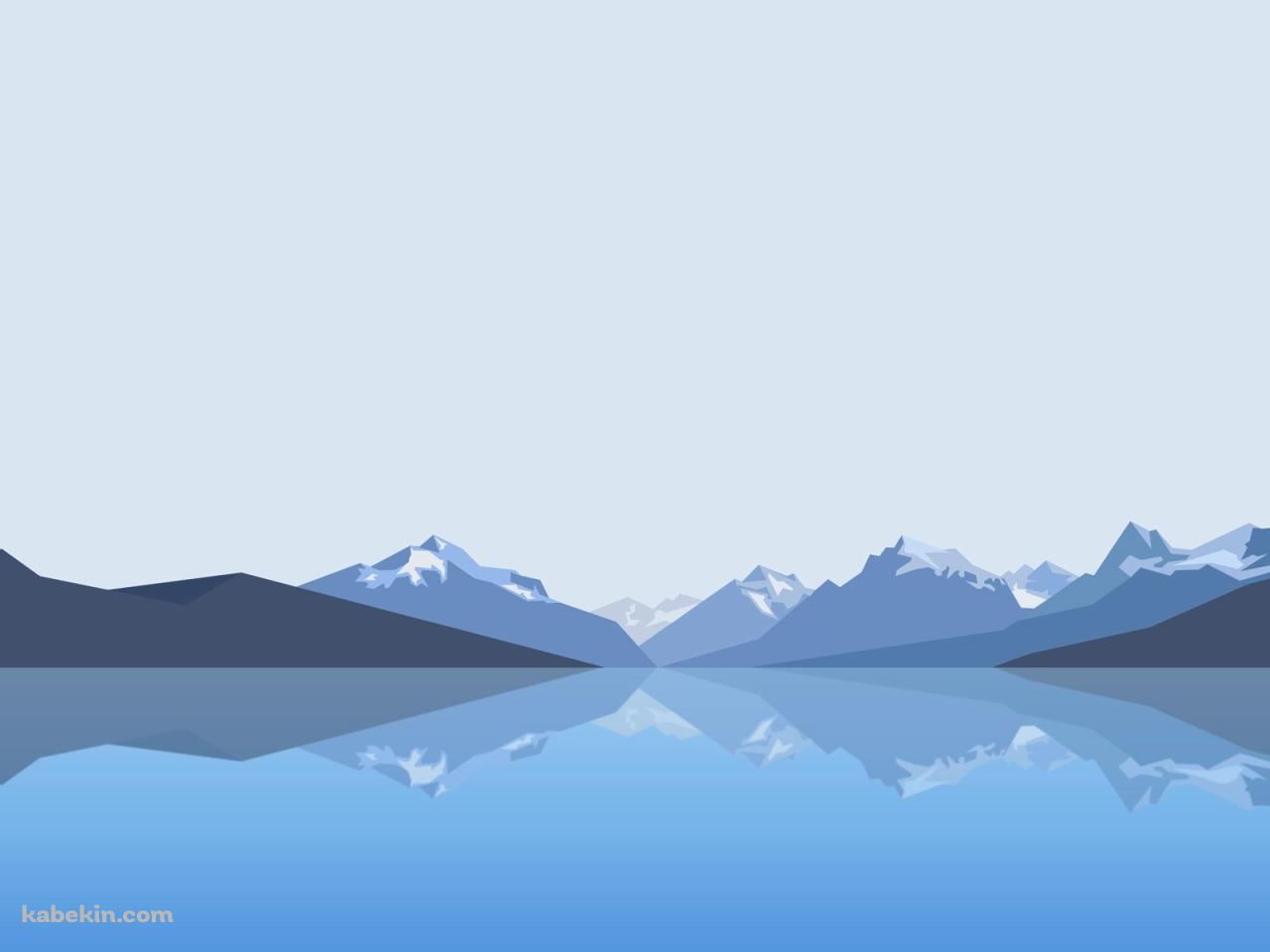 湖と山と空の壁紙(1280px x 960px) 高画質 PC・デスクトップ用