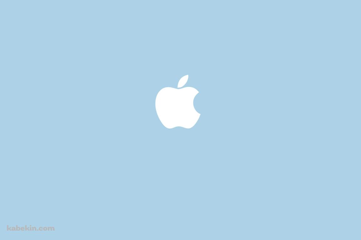 パステル 水色 Appleロゴの壁紙(1152px x 768px) 高画質 PC・デスクトップ用