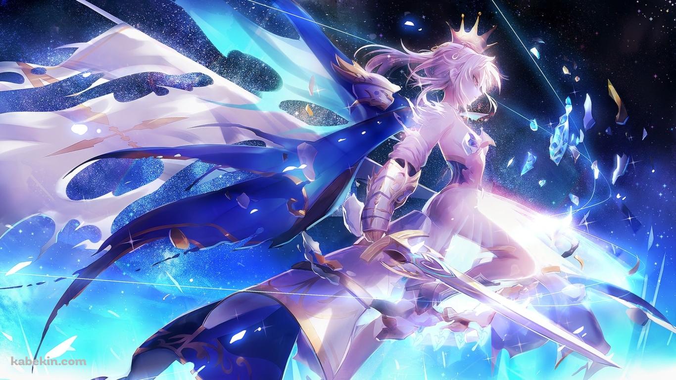 青の女王の壁紙(1366px x 768px) 高画質 PC・デスクトップ用