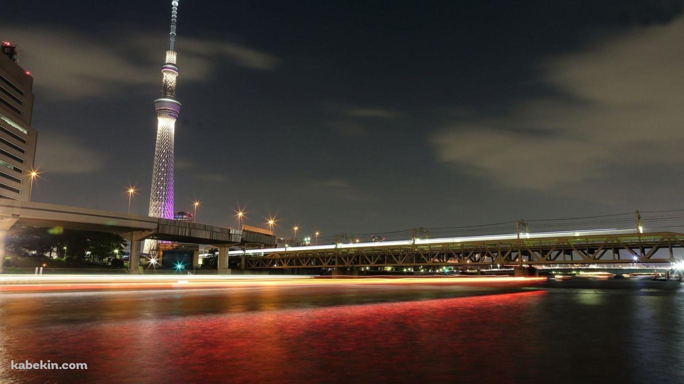東京スカイツリー TOKYO SKYTREEの壁紙(1366px x 768px) 高画質 PC・デスクトップ用
