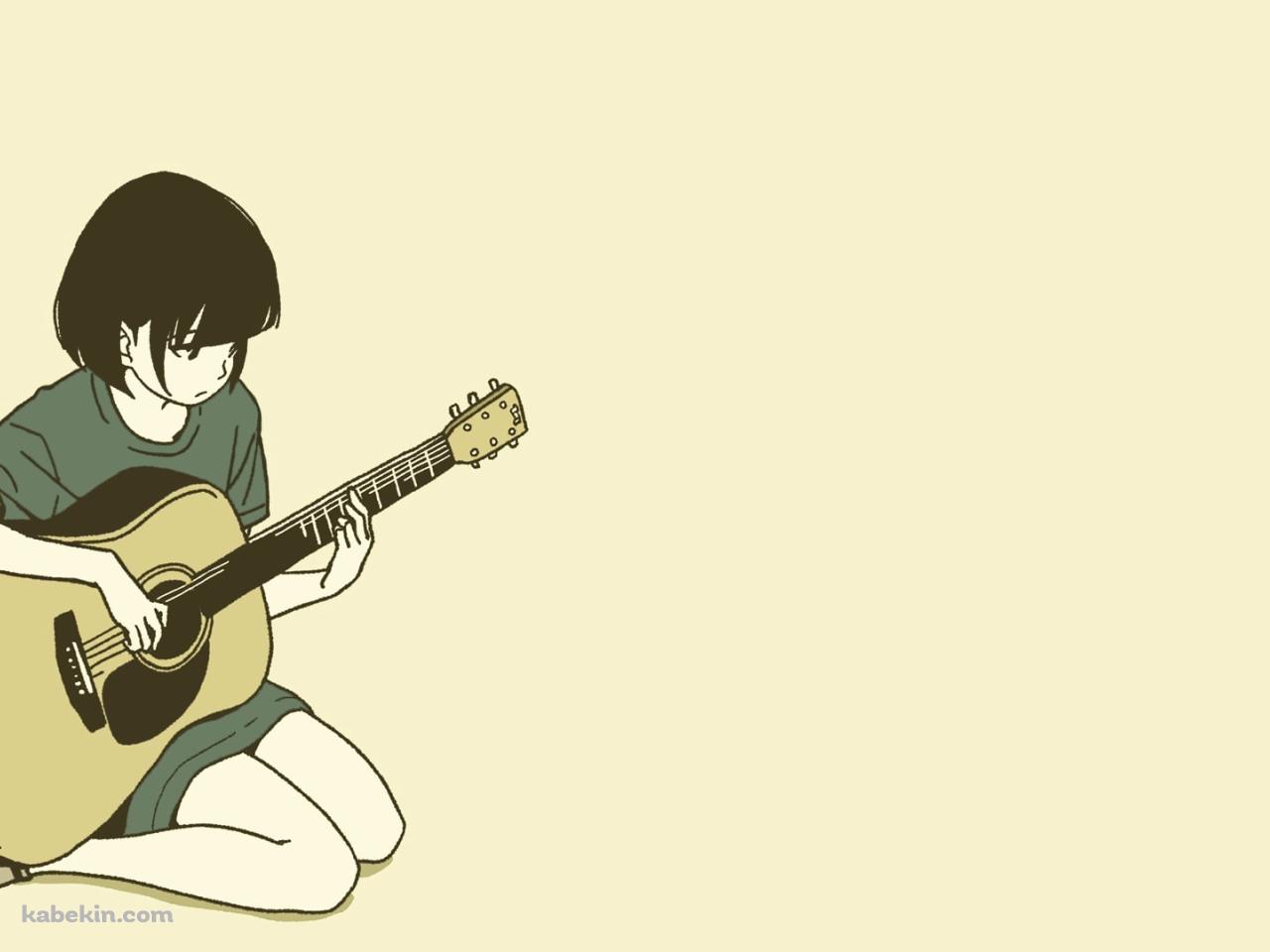ギターを弾く女の子の壁紙(1280px x 960px) 高画質 PC・デスクトップ用