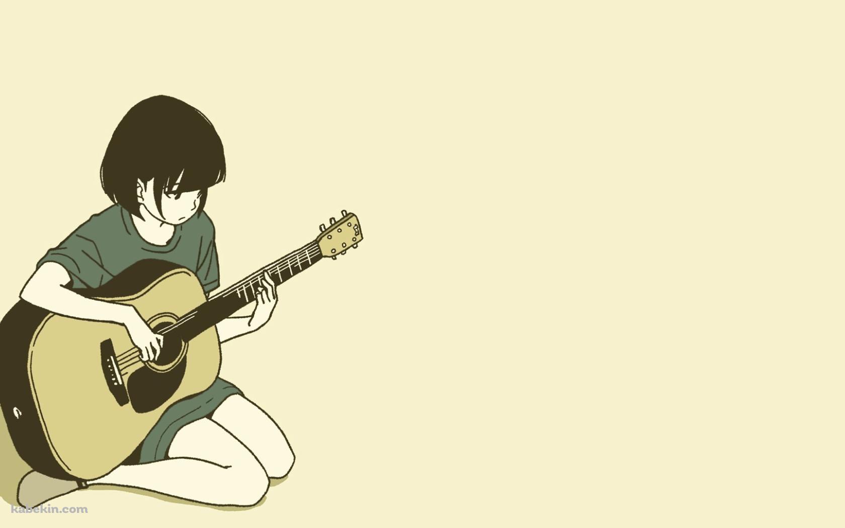 ギターを弾く女の子の壁紙(1680px x 1050px) 高画質 PC・デスクトップ用