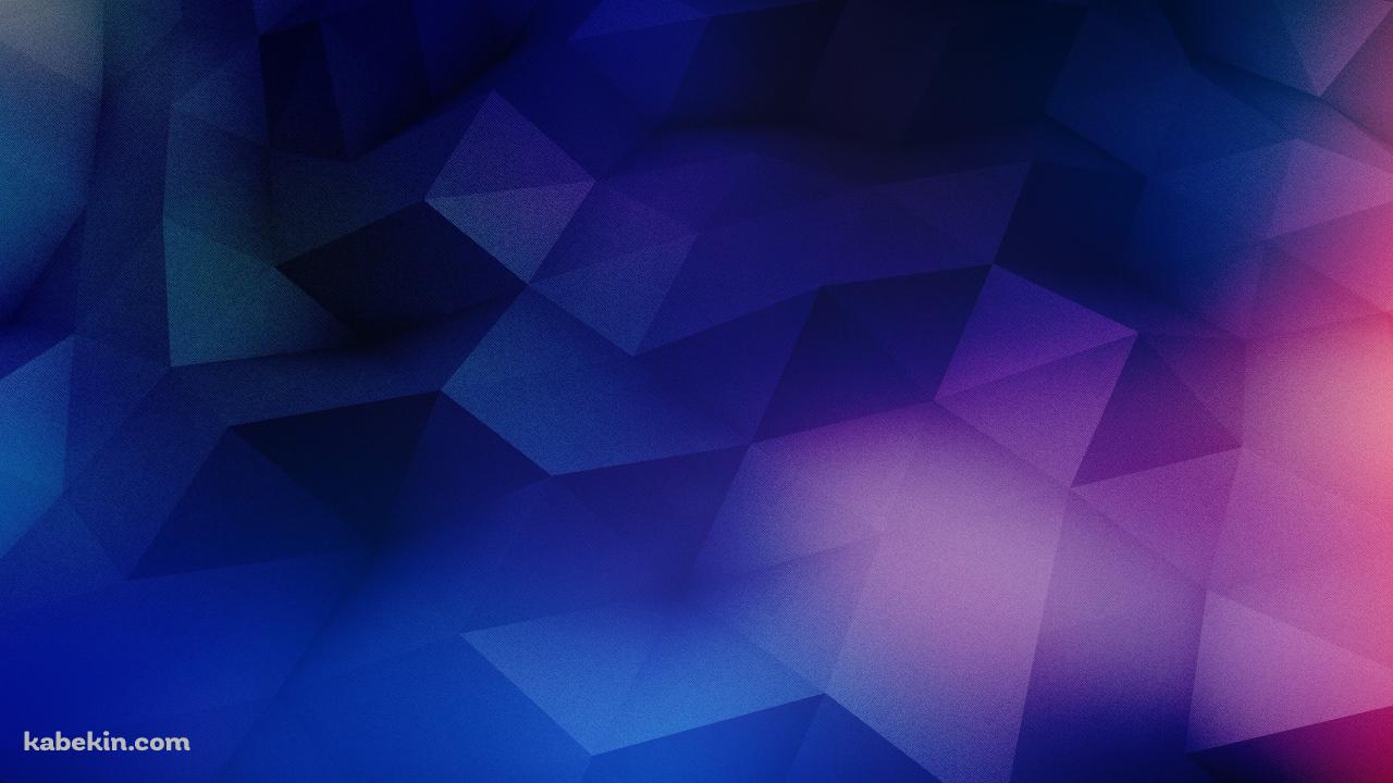 綺麗な青のポリゴンの壁紙(1280px x 720px) 高画質 PC・デスクトップ用
