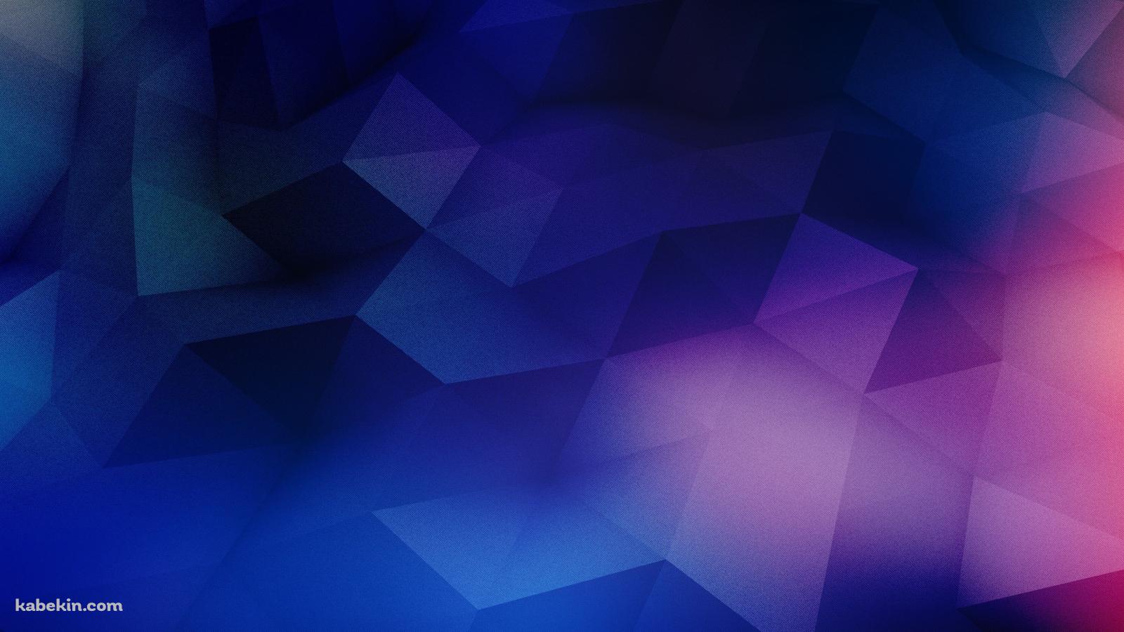 綺麗な青のポリゴンの壁紙(1600px x 900px) 高画質 PC・デスクトップ用