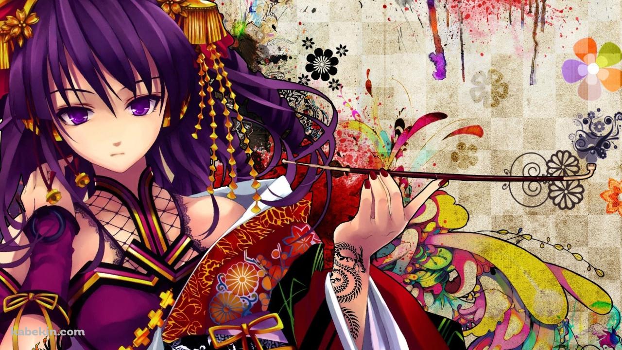 和風の女性の壁紙(1280px x 720px) 高画質 PC・デスクトップ用