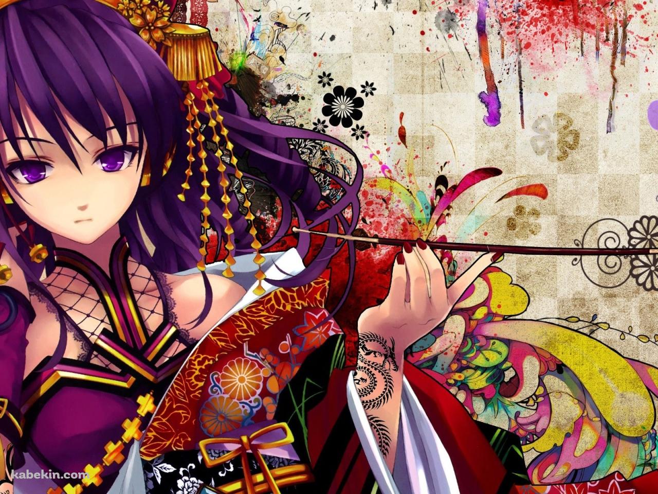 和風の女性の壁紙(1280px x 960px) 高画質 PC・デスクトップ用