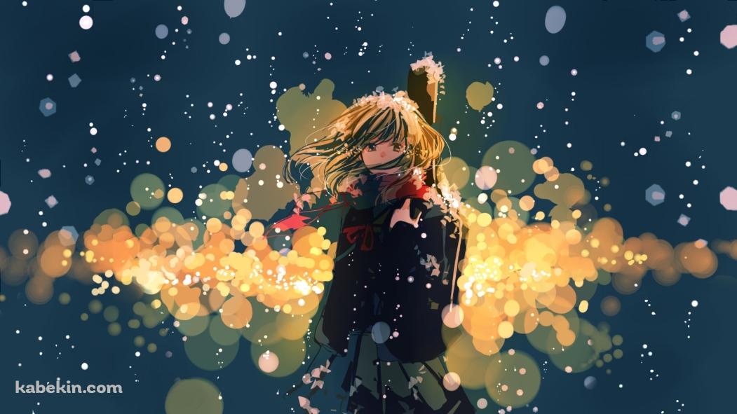 ギターを持つ女の子 光の乱反射の壁紙(1051px x 591px) 高画質 PC・デスクトップ用