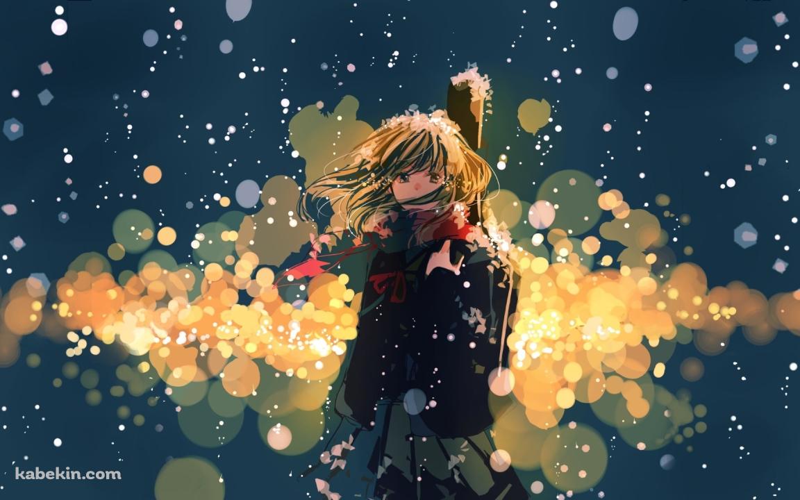 ギターを持つ女の子 光の乱反射の壁紙(1152px x 720px) 高画質 PC・デスクトップ用