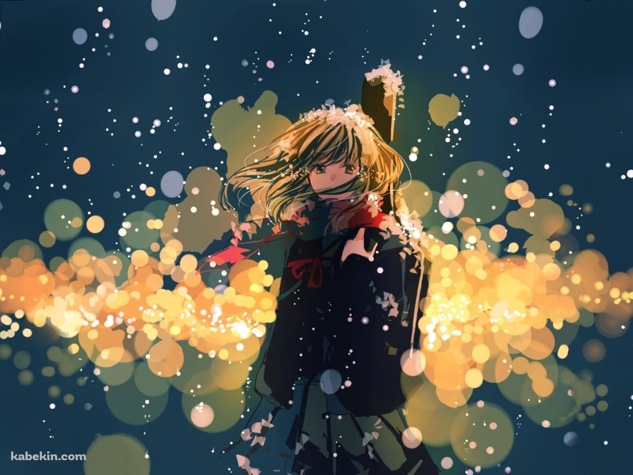 ギターを持つ女の子 光の乱反射の壁紙(1280px x 960px) 高画質 PC・デスクトップ用