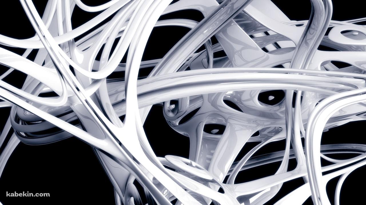 白の艶のあるワイヤーの壁紙(1280px x 720px) 高画質 PC・デスクトップ用