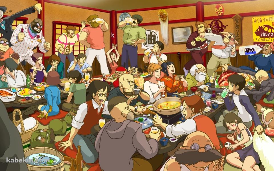 ジブリの飲み会の壁紙(960px x 600px) 高画質 PC・デスクトップ用