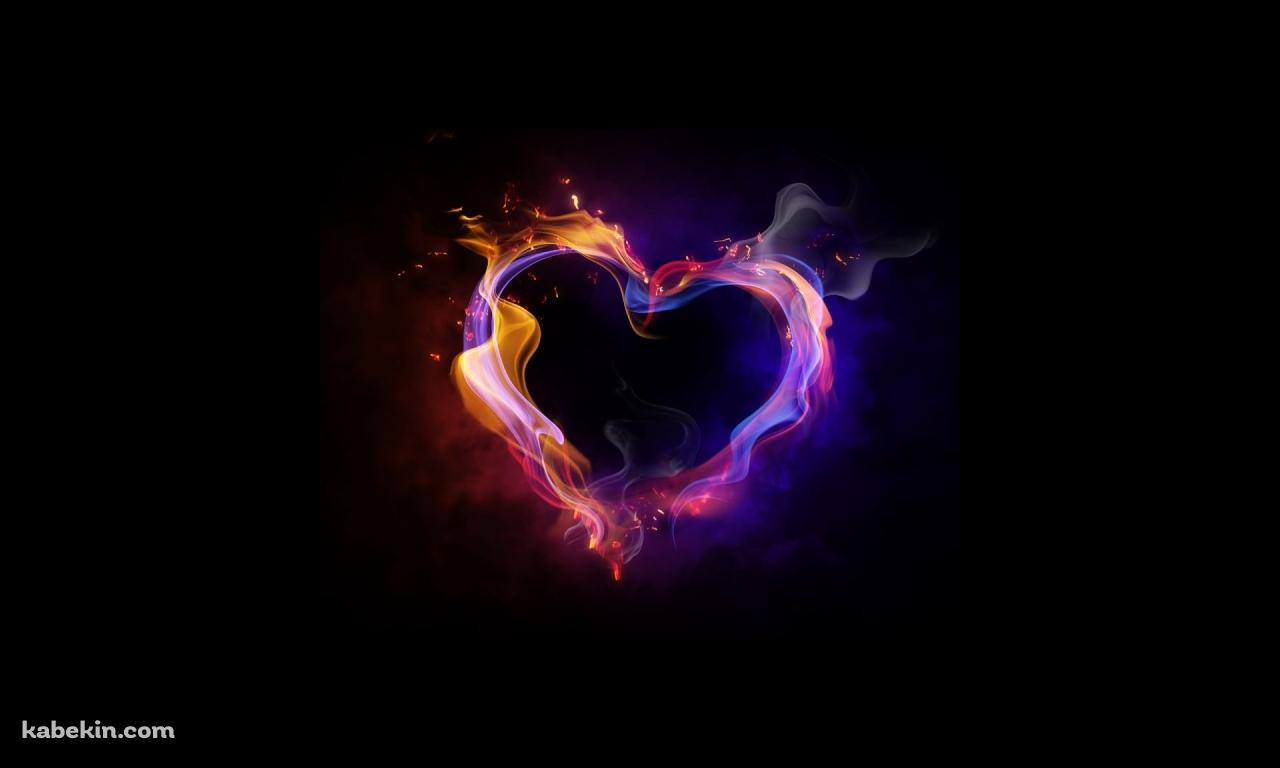 燃えるハートの壁紙(1280px x 768px) 高画質 PC・デスクトップ用