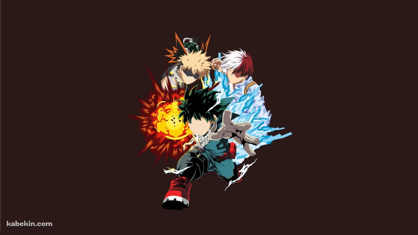僕のヒーローアカデミア ミニマル ヒロアカの壁紙(1391px x 783px) 高画質 PC・デスクトップ用