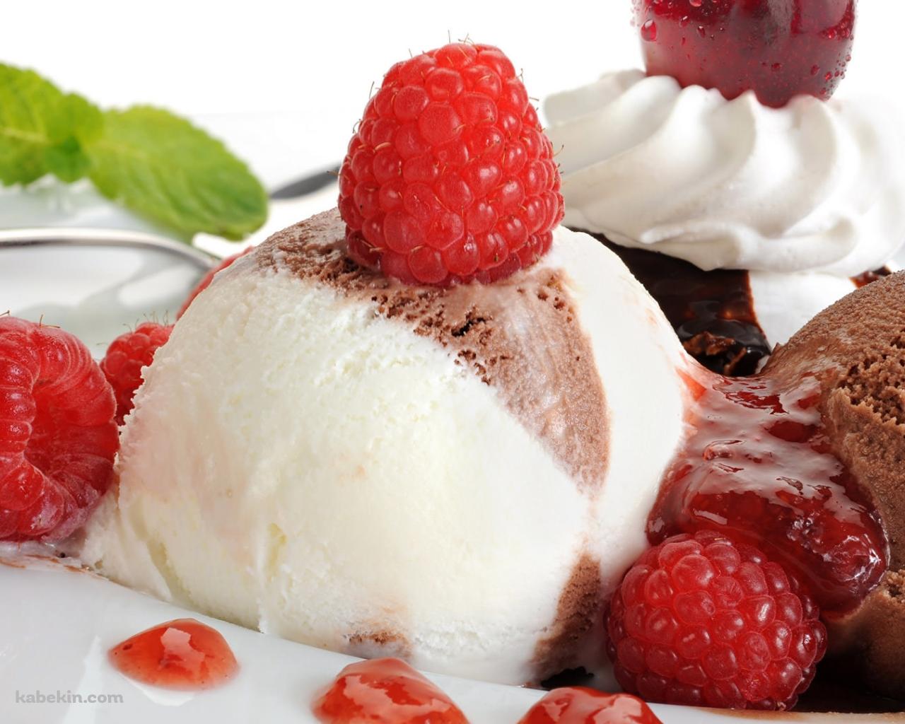 ラズベリー アイス チョコ スイーツの壁紙(1280px x 1024px) 高画質 PC・デスクトップ用