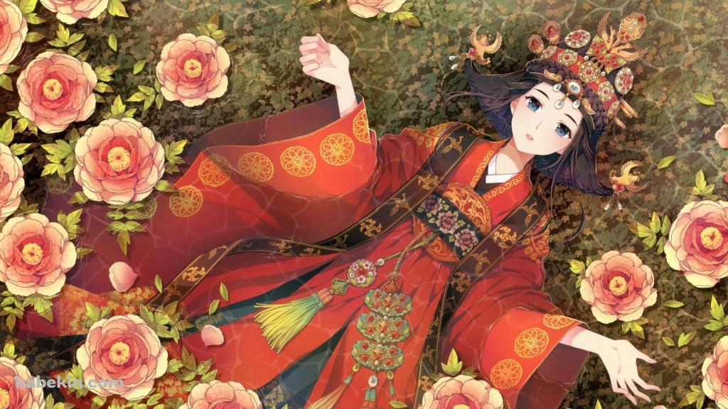 着物を来た日本の女性の壁紙(1024px x 576px) 高画質 PC・デスクトップ用