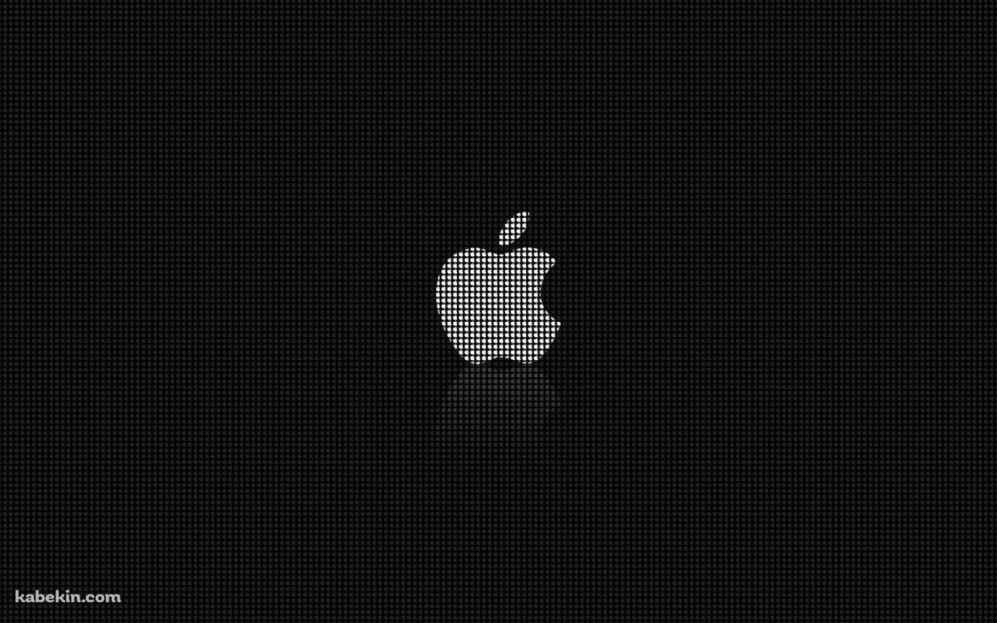 黒と白 アップルマーク ドットの壁紙(1440px x 900px) 高画質 PC・デスクトップ用
