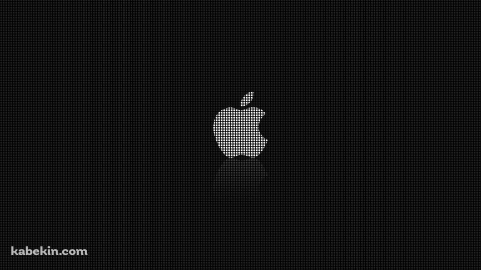 黒と白 アップルマーク ドットの壁紙(960px x 540px) 高画質 PC・デスクトップ用