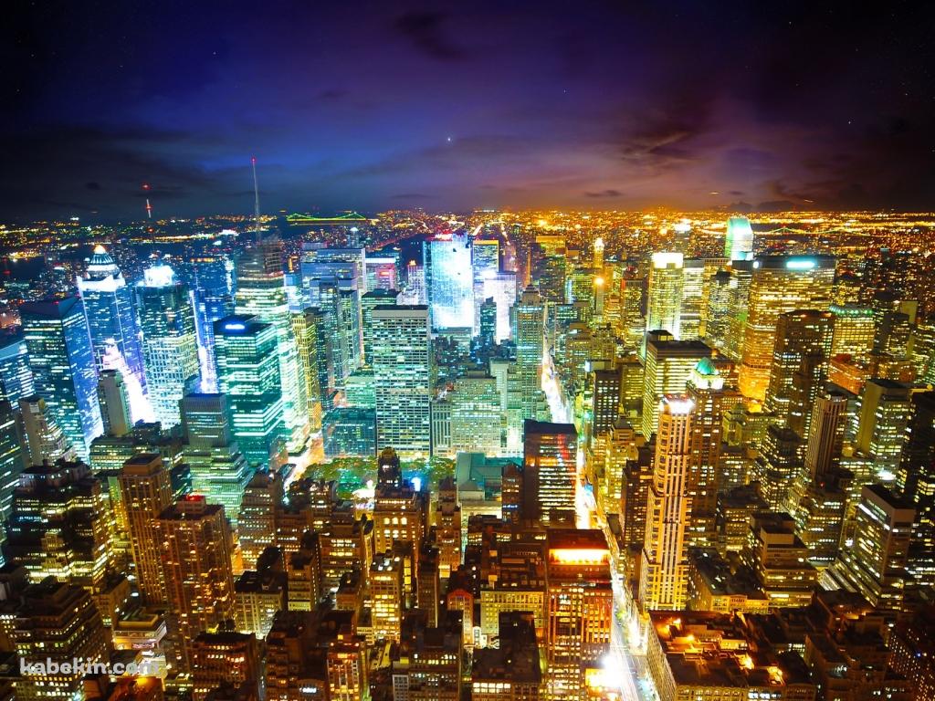 フランス パリの夜景の壁紙(1024px x 768px) 高画質 PC・デスクトップ用