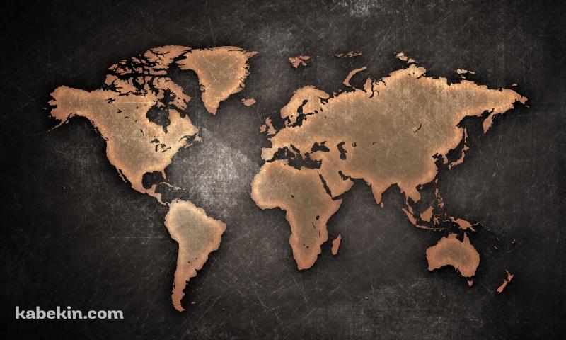 硬質な世界地図の壁紙(800px x 480px) 高画質 PC・デスクトップ用