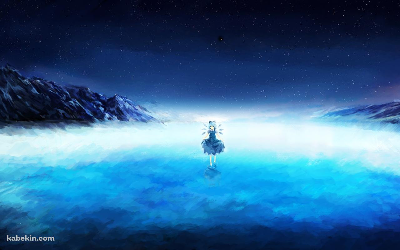 水の上を歩く少女の壁紙(1280px x 800px) 高画質 PC・デスクトップ用