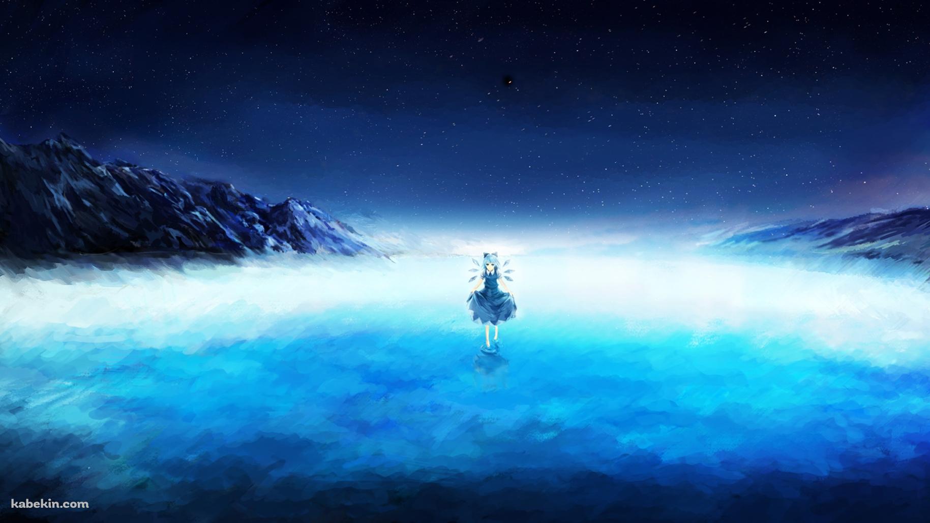 水の上を歩く少女の壁紙(1829px x 1029px) 高画質 PC・デスクトップ用