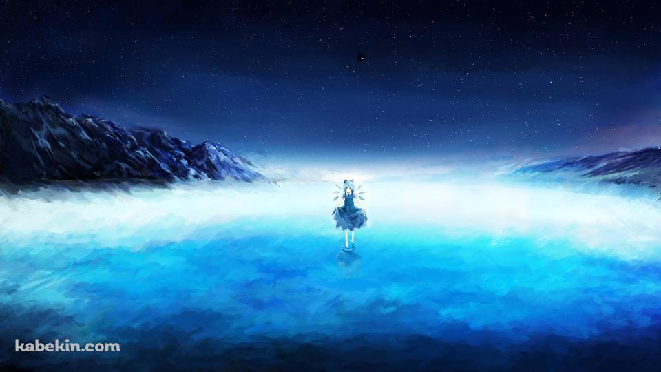 水の上を歩く少女の壁紙(960px x 540px) 高画質 PC・デスクトップ用