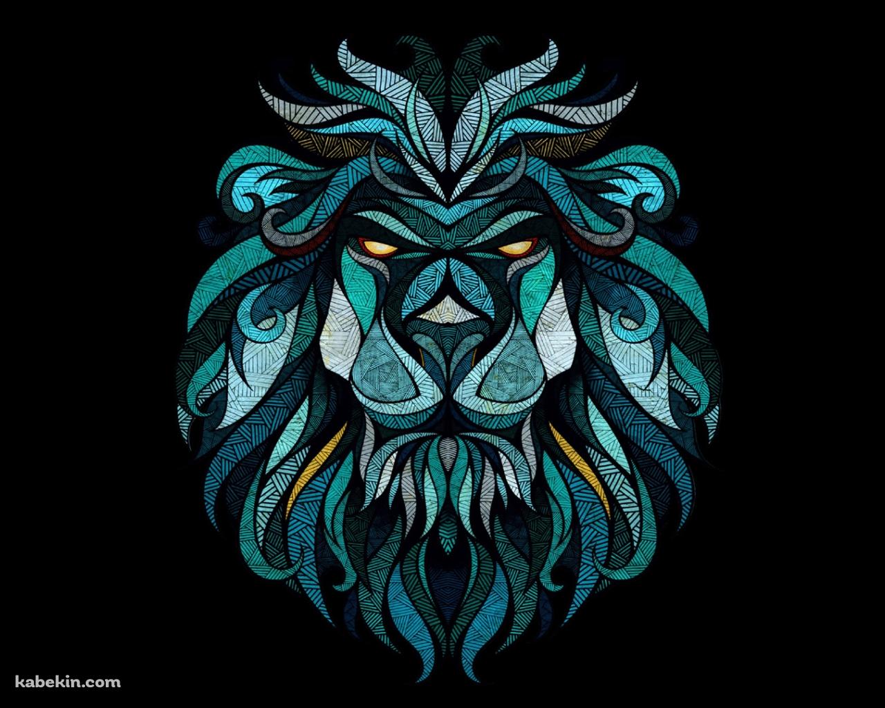 かっこいい青いライオンの壁紙(1280px x 1024px) 高画質 PC・デスクトップ用