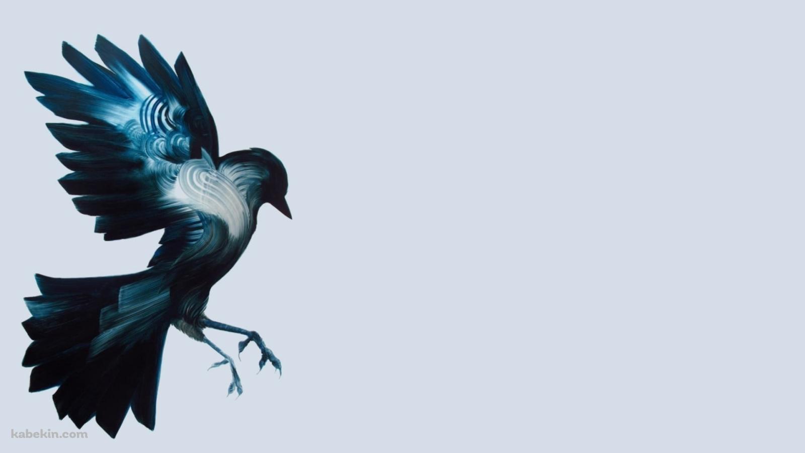 カラス アート 黒い鳥の壁紙(1600px x 900px) 高画質 PC・デスクトップ用
