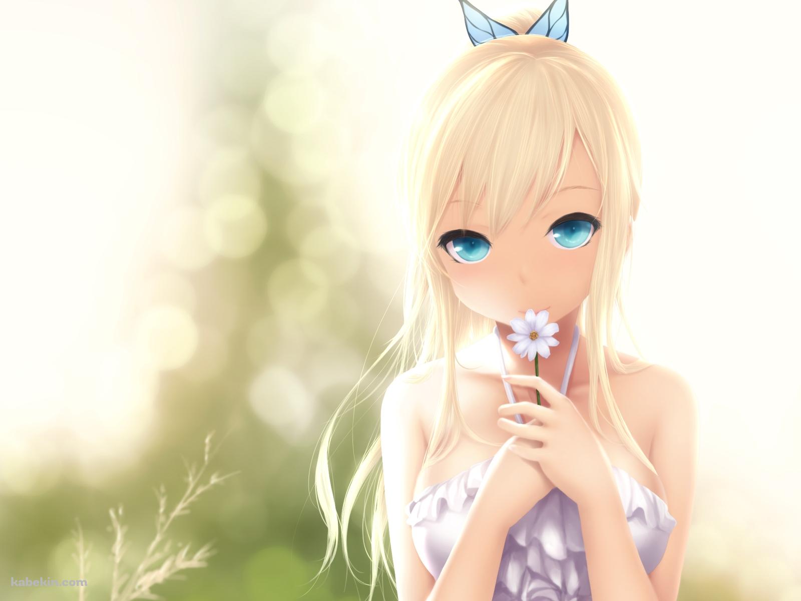 ブロンド ポニーテールの少女の壁紙(1600px x 1200px) 高画質 PC・デスクトップ用