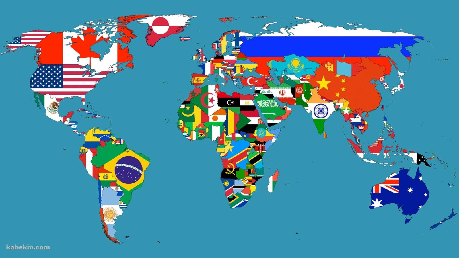 世界地図 イラストの壁紙(1600px x 900px) 高画質 PC・デスクトップ用