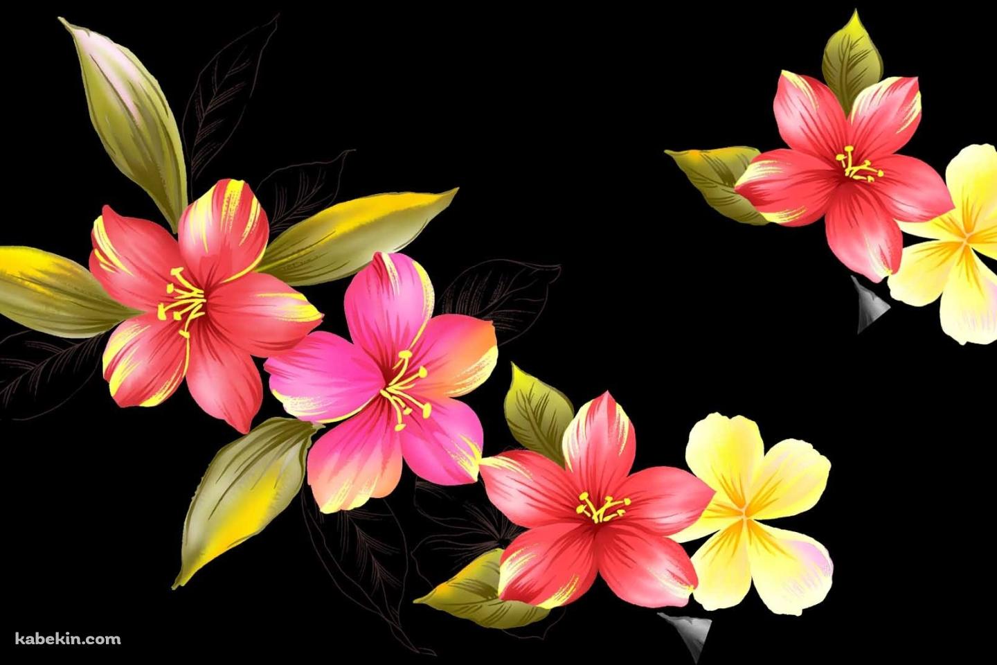 ピンクの花のアートの壁紙(1440px x 960px) 高画質 PC・デスクトップ用